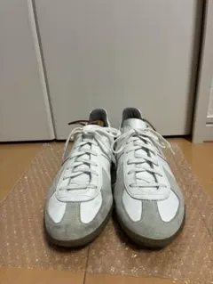 美品 ジャーマントレーナー 1183 白 40 タナカユニバーサル スニーカー