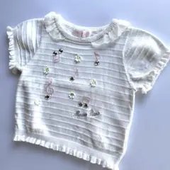 メゾ・ピアノ半袖ニットカットソー110 【新品】