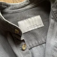 【S.E.H KELLY】イギリス製　コーデュロイ　シャツ　グレー