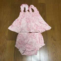 GAP セットアップ　80サイズ　美品　ピンク　ベビーGAP ロンパース　夏服のサムネイル