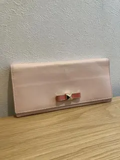 FURLA 長財布　ピンク　ゴールド　リボン　バイカラー　フルラ