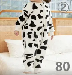 【美品】 ベビー パジャマ スリーパー 着る毛布 カバーオール 長袖 80 ②