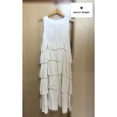 merry jenny メリージェニー ワンピース 白 ティアードキャミ