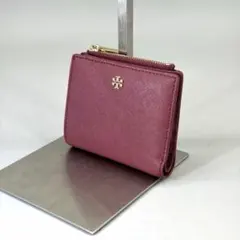 未使用級✨トリーバーチ　二つ折り財布　エマーソン　サフィアーノレザー　ロゴ金具のサムネイル