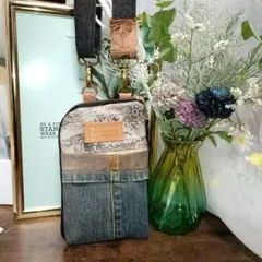 ◆遊馬様専用◆ショルダー紐付！　デニムリメイクショルダーポーチ　ハンドメイド