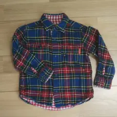 ミキハウス リバーシブル チェックシャツ
