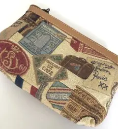 【美品】ゴブラン織　デザインポーチ