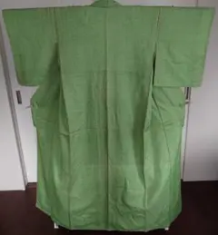 美品　洗える着物　総絞り風　小紋　胴抜き