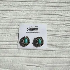 No.1066 ハンドメイド　ビーズ刺繍　ピアス