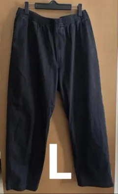 ユニクロ　ストレッチイージーアンクルパンツ　ブラック　Lサイズ