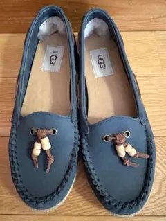 UGG モカシン　ローファー　ネイビー 美品