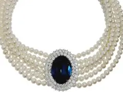 CAROLEEキャロリー6連フェイクパール ネックレス チョーカー アクセサリー