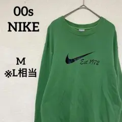 【人気カラー】00s NIKE ナイキ スウェット 1972 Y2K 緑