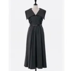 ハーリップトゥ VincennesBeltedBigCollarDress