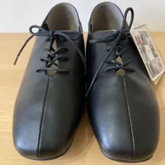新品　編み上げパンプス　LLサイズ　ブラック