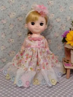 ソランちゃんメルちゃんレミンちゃんサイズのロングドレスセットのサムネイル