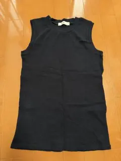 ノースリーブ　ニット　トップス　ネイビー　紺　niko and