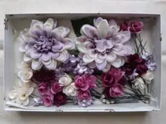 髪飾り❁︎花 紫系