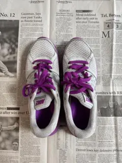 NIKE スニーカー グレー/パープル