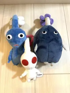 ピクミン ぬいぐるみセット　青・白・岩