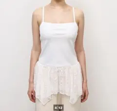 GU ブラフィール レースヘムキャミソール S