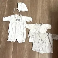 ホワイトツーウェイドレスオール4点セット　50cm〜60cm