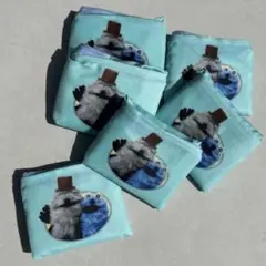 《６人お揃い》【新品】パペットスンスン ランダムエコバッグ ミント ６点セット