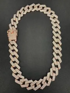 新色！ローズゴールド シャープ プロング  ブリンブリン ネックレス  チェーン