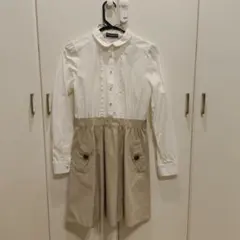 【美品】BURBERRY ブルーレーベル 長袖ひざ丈ワンピース