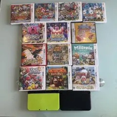 Nintendo 3DS LL本体2台とゲームソフト13本充電器2本
