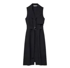 UNIQLO リネンブレンド ラペルワンピース