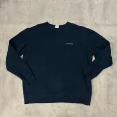 00s Columbia コロンビア ワンポイント 刺繍 スウェット ネイビー