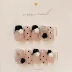 ネイルチップ フレンチネイル バラネイル ウィッシュコアネイル フレンチガーリー