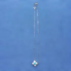 ターコイズフラワーネックレス