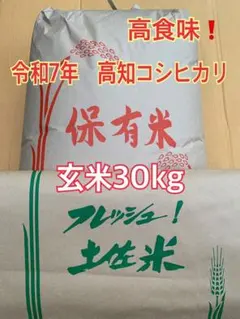 ［在庫処分］令和7年産　高食味！ 減農薬特別栽培 高知 コシヒカリ 玄米30kg 在庫処分］令和7年産 高食味！ 減農薬特別栽培 高知 コシヒカリ 玄米