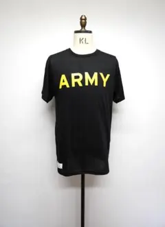 ◆ARMY Tシャツ ブラック メンズ ロゴプリント USED ミリタリーのサムネイル