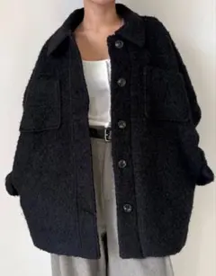 efu WOOL BLEND BOUCLE COAT エフのサムネイル