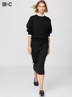 ユニクロC UNIQLO:C ウォッシャブルミラノリブスカート　XS