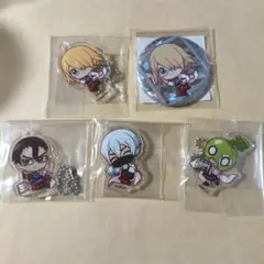 Dr.STONE キャラ福くじ まとめ売り 氷月 金狼 銀狼 スイカ 缶バッジ