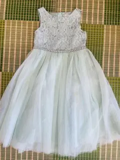 キャサリンコテージ ウエストビジュー レースドレス 130 ミントグリーン