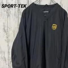 C2581 SPORT-TEK ジャケット ブルゾン プルオーバー 刺繍ロゴ 黒