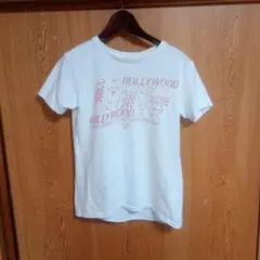 ハリウッドランチマーケット　プリントTシャツ　レディースM　白のサムネイル