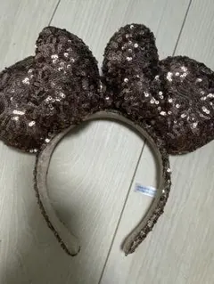Disney Resort カチューシャ スパンコール ブラウン
