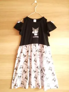 子供服クロミちゃん*切替ワンピース*送料無料サンリオ*新品ガールズ*肩フリルのサムネイル