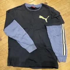 PUMA 長袖カットソー 130サイズ 黒/青