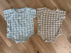 Konny コニー　コットンメッシュボディスーツ　2枚セット