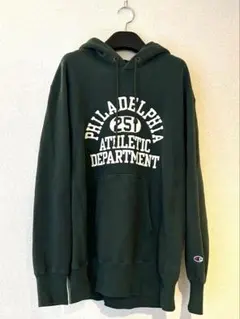 Champion Reverse weave パーカー グリーン XL