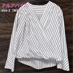 allurevilleアルアバイル日本製綿100カシュクールブラウス長袖2 Mのサムネイル