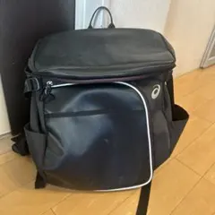 ASICS ブラックバックパック　野球　サッカー　カバン