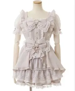 LIZLISA フロントカシュクールBIGリボンセットアップ ☆新品☆ LIZ LISA フロントカシュクールBIGリボンセットアップ
